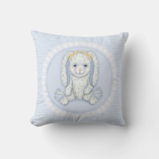 Bluebell Bunny en Polka Dots Keepsake Kussen (Voorkant)