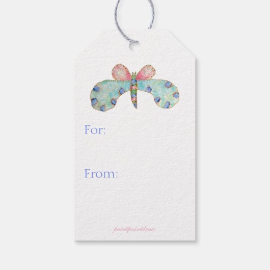 Bluebell Butterfly Gift Label Cadeaulabel (Achterkant)