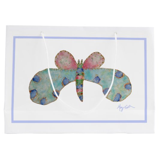 Bluebell Butterfly Gift tas Groot Cadeauzakje (Achterkant)