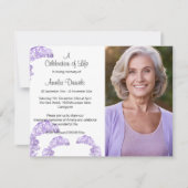 Bluebell Celebration of Life Kaart foto (Voorkant)