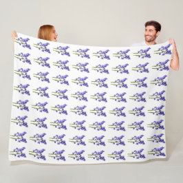 Bluebell Fabric Pattern. Fleece Deken
