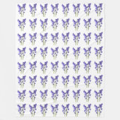 Bluebell Fabric Pattern. Fleece Deken (Voorkant)