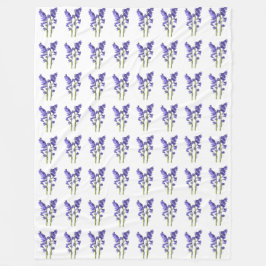 Bluebell Fabric Pattern. Fleece Deken