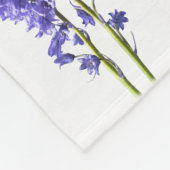 Bluebell Fabric Pattern. Fleece Deken (Hoek)