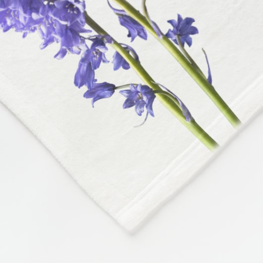 Bluebell Fabric Pattern. Fleece Deken (Hoek)