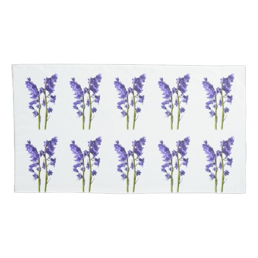 Bluebell Fabric Pattern. Kussensloop (Achterkant-Rechts)