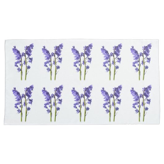 Bluebell Fabric Pattern. Kussensloop (Voorkant-Rechts)