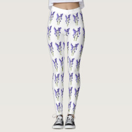 Bluebell Fabric Pattern. Leggings