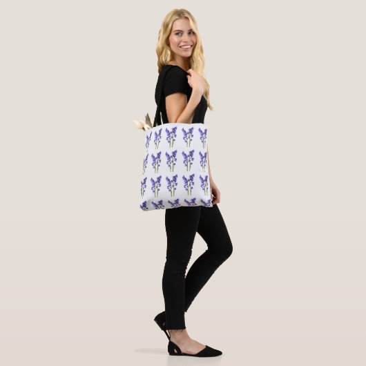 Bluebell Fabric Pattern. Tote Bag (Op model)