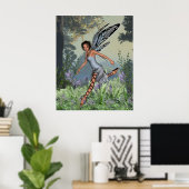 Bluebell Fairy in Spring Woodland Poster (Thuiskantoor)