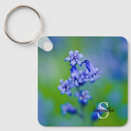 Bluebell flower Keyring Sleutelhanger (Voorkant)