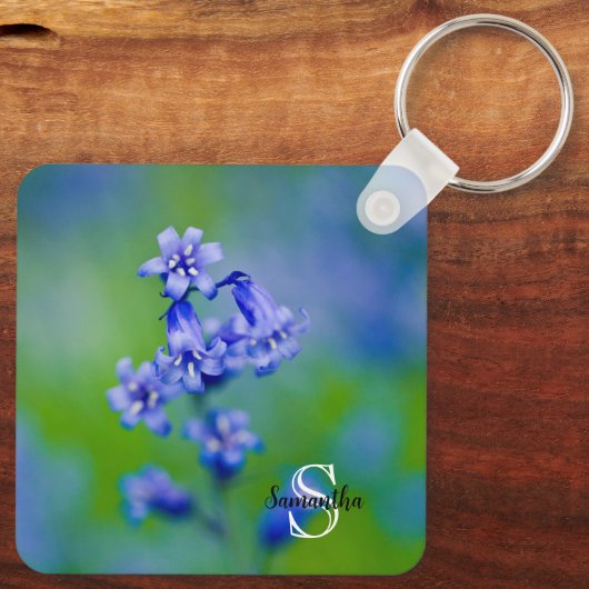 Bluebell flower Keyring Sleutelhanger (Achterkant)