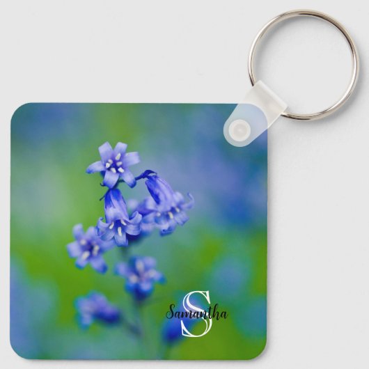 Bluebell flower Keyring Sleutelhanger (Achterkant)