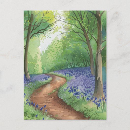 Bluebell Flower Trail Bluebells Briefkaart (Voorkant)