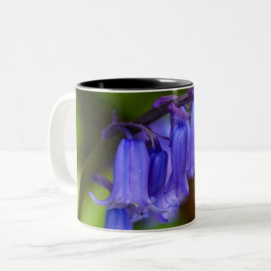 Bluebell Flower Tweekleurige Koffiemok (Voorkant links)