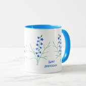 Bluebell Flowers Happy Jubileum Mok (Voorkant rechts)
