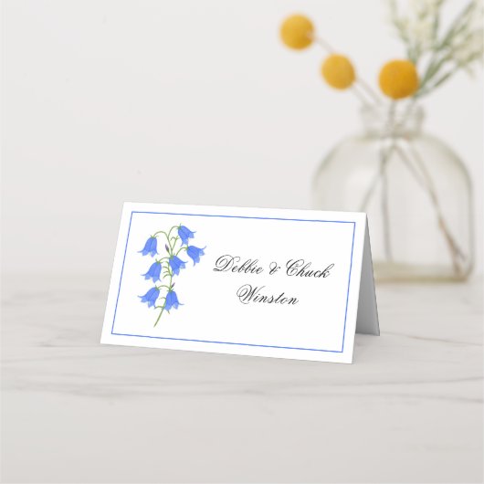 Bluebell Flowers Place Card Tent Plaatskaartje (Voorkant)
