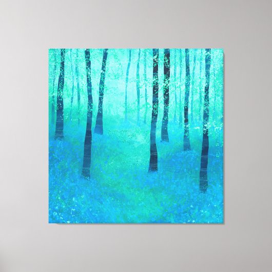 Bluebell Forest Canvas Afdruk (Voorkant)
