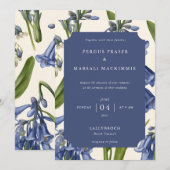 Bluebell (Harebell) Botanical Pattern Invitation Kaart (Voorkant / Achterkant)
