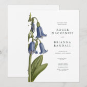 Bluebell (Harebell) Invitation Kaart (Voorkant / Achterkant)