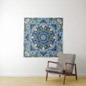 Bluebell Harmony – Floral Mandala Wandkleed (In Situ (horizontaal))