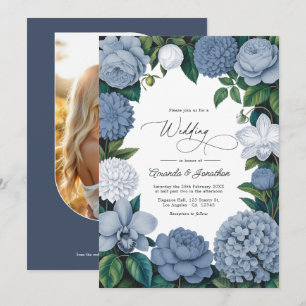 Bluebell Haze, Pale Delft & Cloud White Wedding Kaart