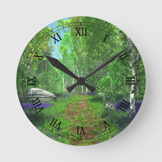 Bluebell Light Clock Ronde Klok (Voorkant)
