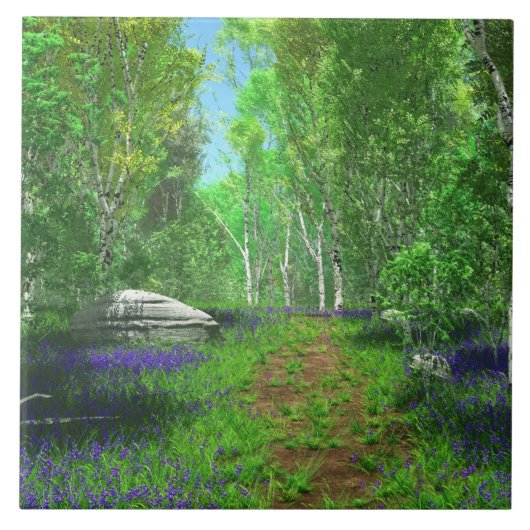 Bluebell Light Decorative Tegel Tegeltje (Voorkant)