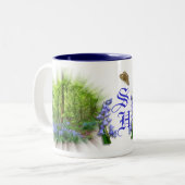 BLUEBELL-MONOGRAM TWEEKLEURIGE KOFFIEMOK (Voorkant links)