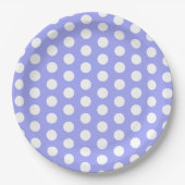 Bluebell Paarse en Witte Polka Dot Pasen Papieren Bordje (Voorkant)