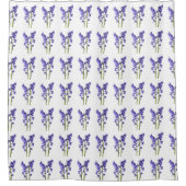 Bluebell Pattern Fabric. Douchegordijn (Voorkant)