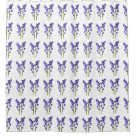 Bluebell Pattern Fabric. Douchegordijn