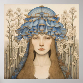 Bluebell Portrait Art Print