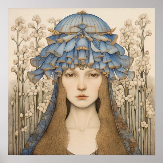 Bluebell Portrait Art Print (Voorkant)