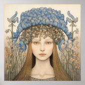 Bluebell Portrait Art Print (Voorkant)