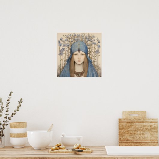 Bluebell Portrait Art Print (Keuken)