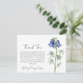 Bluebell rouwkaart dank je wel condoleance bedankkaart