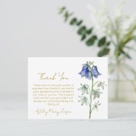 Bluebell rouwkaart dank je wel condoleance bedankkaart