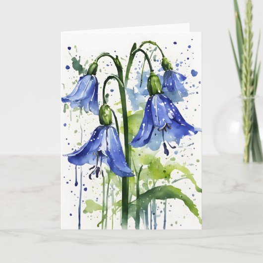 Bluebell - Watercolor flowers Kaart (Voorkant)