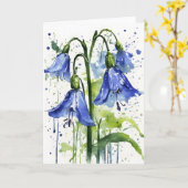 Bluebell - Watercolor flowers Kaart (Gele Bloem)