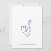 bluebell watercolor wedding invitation  kaart (Achterkant)