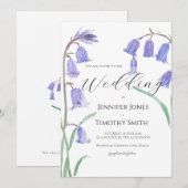 bluebell watercolor wedding invitation  kaart (Voorkant / Achterkant)