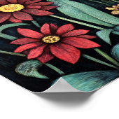 Bluebell Whimsical Painting, kunstdruk Poster (Hoek)