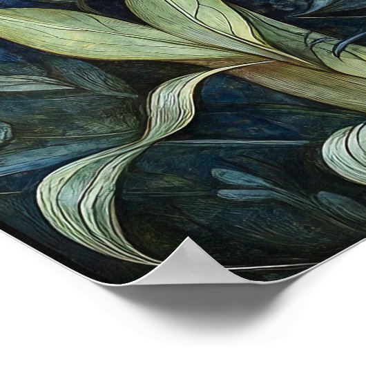 Bluebell Whimsical Painting, kunstdruk Poster (Hoek)