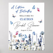 Bluebell-wildbloemen Bruidsdouche Welkom Poster (Voorkant)
