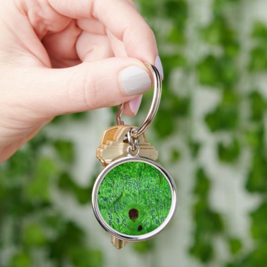 Bluebell Wood Egels schilderen Sleutelhanger (Hand)