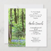 Bluebell Wood Funeral Announcement Kaart (Voorkant)