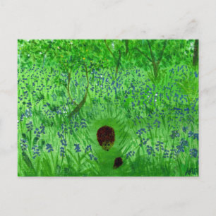 Bluebell Wood Hedégel Briefkaart