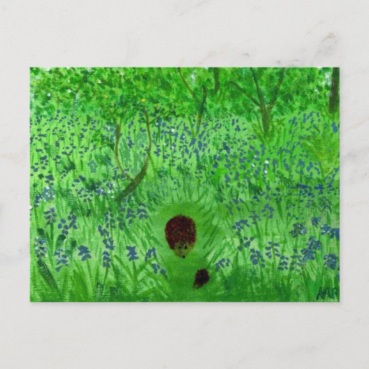 Bluebell Wood Hedégel Briefkaart (Voorkant)