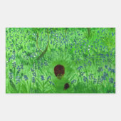 Bluebell Wood Hedégel Green Rechthoekige Sticker (Voorkant)